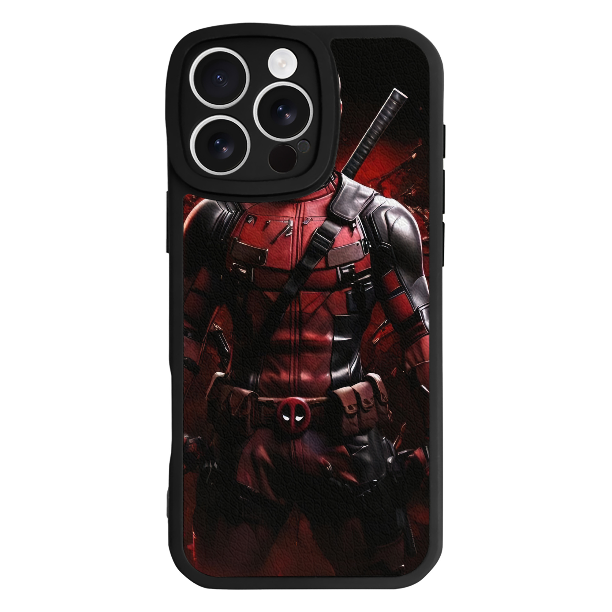 （画像用） Deadpool デッドプール 【iPhone 16シリーズ対応】シリコンスマホケース（レザー調） 材質：シリコン